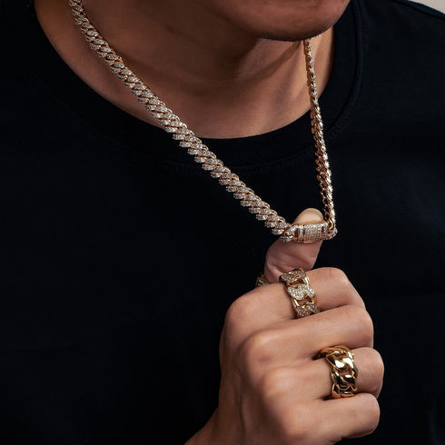6mm/8mm Iced Out Miami Cuban Chain + FREE bracelet Bundle