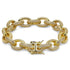 12mm Micro Pave Iced Out Rolo Chain Bracelet