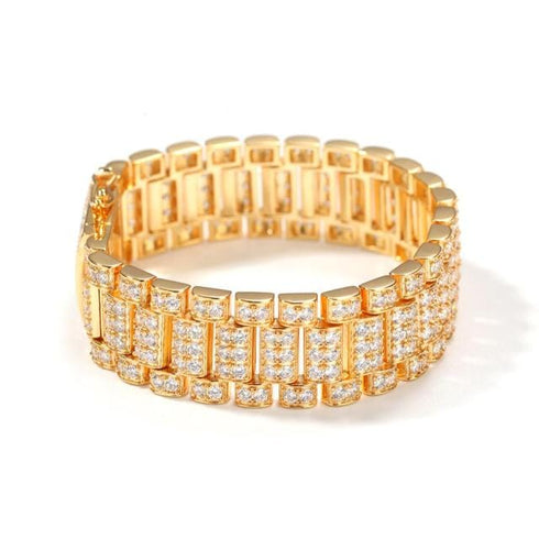 VVS Jewelry 15MM Fully Iced Watch Bracelet