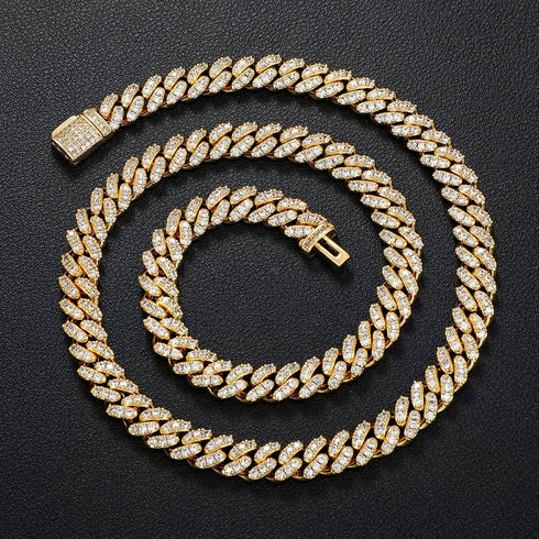 6mm/8mm Iced Out Miami Cuban Chain + FREE bracelet Bundle