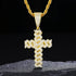 925 Sterling Silver VVS Moissanite Cuban Cross Pendant