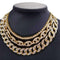 Gold Bling Cuban Chain + Coffee Bean Chain + Row Tennis Choker Chain Set