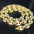 Gold Bling Cuban Chain + Coffee Bean Chain + Row Tennis Choker Chain Set