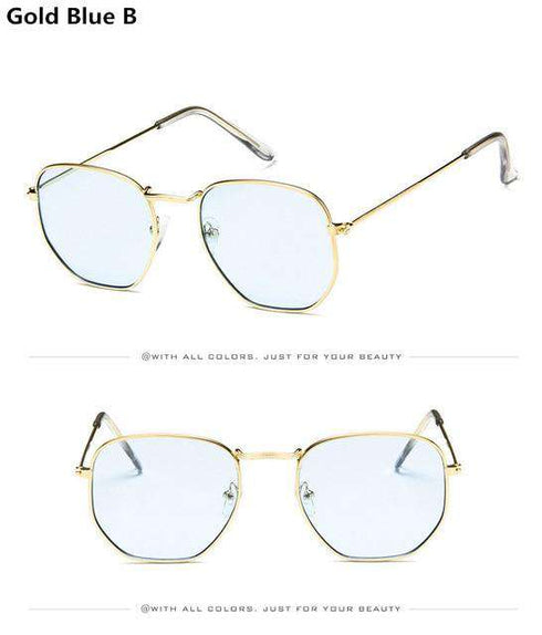 Jumpan Metal Square Frame Sunglasses