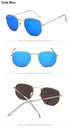 Jumpan Metal Square Frame Sunglasses