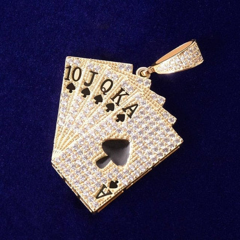 Gold/Silver Poker Card Bling Chain