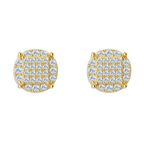 925 Silver Moissanite Iced Stud Earrings