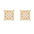 Classic Square 925 Silver Moissanite Iced Stud Earrings