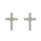 Cross 925 Silver Moissanite Iced Cross Earrings