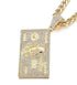 Dollar Bill Franklin Head Pendant