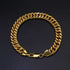 Gold Cuban Chain Bracelet + Watch + Geometric Ring Set