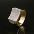 Gold Cuban Chain Bracelet + Watch + Geometric Ring Set
