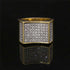 Gold Cuban Chain Bracelet + Watch + Geometric Ring Set