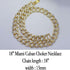 Gold Cuban + Tennis + Cuban Link Choker Set