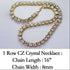Gold Cuban + Tennis + Cuban Link Choker Set