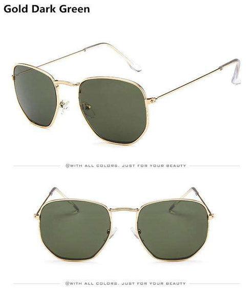 Jumpan Metal Square Frame Sunglasses