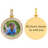 Custom Round Diamond Photo Pendant + FREE Name engraving