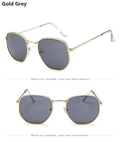 Jumpan Metal Square Frame Sunglasses