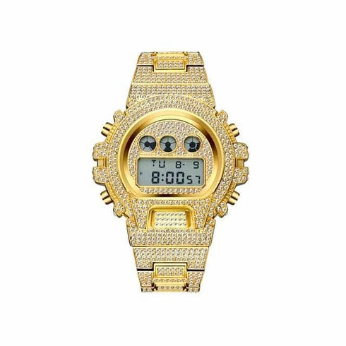 Iced Out G-Shock Style Digital Watch