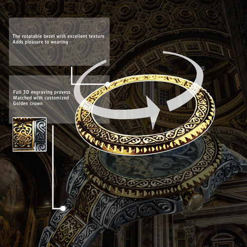 Gold Luminous Tourbillon Skeleton Mechanical Watch
