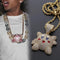 Micropave Iced Kirby Rapper Pendant Chain