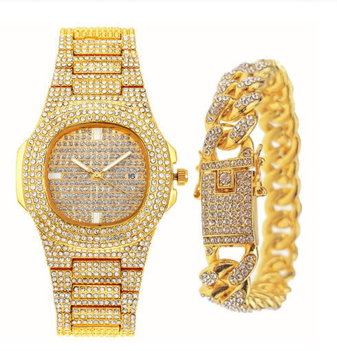 OG AP Style Buss Down Watch with FREE Band Bracelet