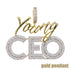 Young CEO Two Tone Iced Pendant Necklace