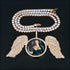 Fully Iced Angel Wings Custom Photo Chain