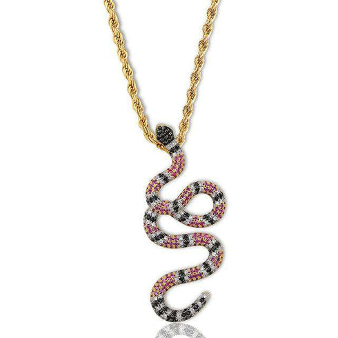 Snake 14k Gold Pendant Necklace