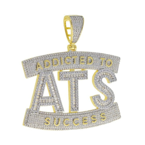 Two-tone Addicted to Success "ATS" Baguette Pendant Chain