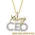 Young CEO Two Tone Iced Pendant Necklace