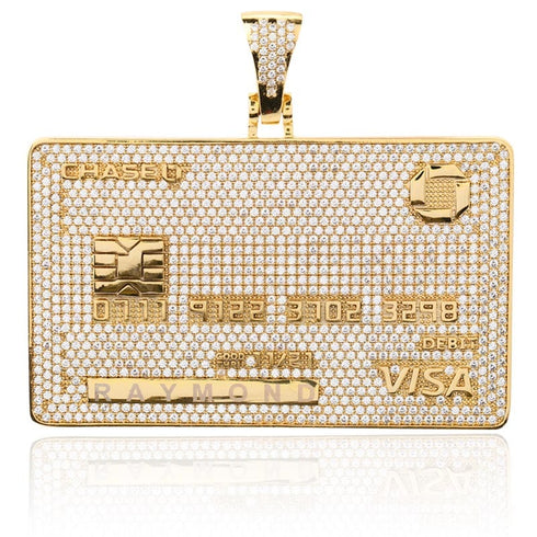 Icy Custom Credit Card Name Pendant Chain
