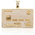 Icy Custom Credit Card Name Pendant Chain