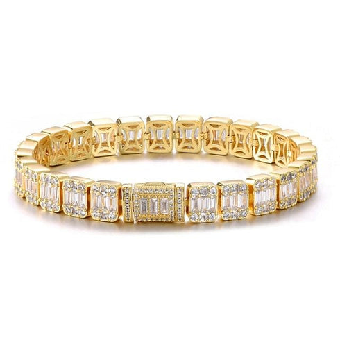 VVS Jewelry 9MM Baguette Tennis Chain + FREE bracelet
