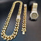 VVS Jewelry Cuban Chain & Cuban Bracelet + Free OG Bust Down Watch