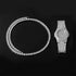 Gold/Silver 5mm Micro Pave Tennis Chain + Tennis Bracelet + FREE Watch Bundle