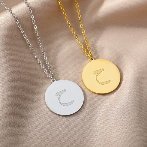Gold/Silver Arab Initial Pendant