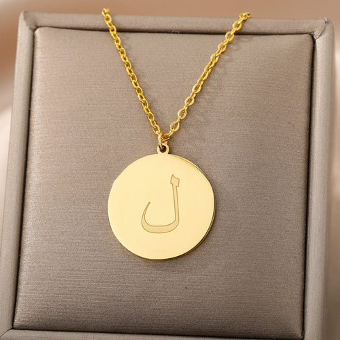 Gold/Silver Arab Initial Pendant