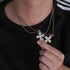 Gold/Silver Baguette Cross Pendant