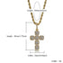 Gold/Silver Baguette Cross Pendant