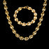 Gold/Silver Coffee Bean link chain + FREE Bracelet Bundle