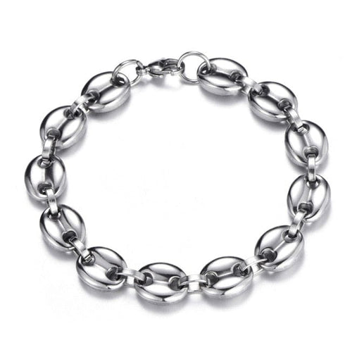 Gold/Silver Coffee Bean link chain + FREE Bracelet Bundle
