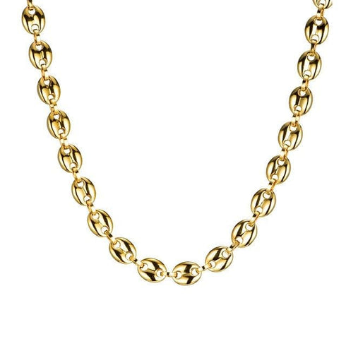 Gold/Silver Coffee Bean link chain + FREE Bracelet Bundle