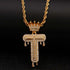 VVS Jewelry Pavé Crowned Bubble Initial Necklace