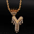 VVS Jewelry Pavé Crowned Bubble Initial Necklace