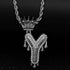VVS Jewelry Pavé Crowned Bubble Initial Necklace