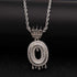 VVS Jewelry Pavé Crowned Bubble Initial Necklace