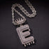 VVS Jewelry Pavé Crowned Bubble Initial Necklace