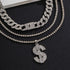 Gold/Silver Cuban Tennis Dollar Sign Choker Bundle