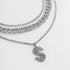 Gold/Silver Cuban Tennis Dollar Sign Choker Bundle